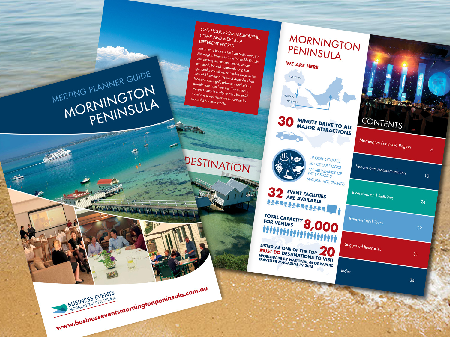 Business Events Mornington Peninsula Meeting Planner 2015 – Purple Possum Design – Graphic Design Wangaratta