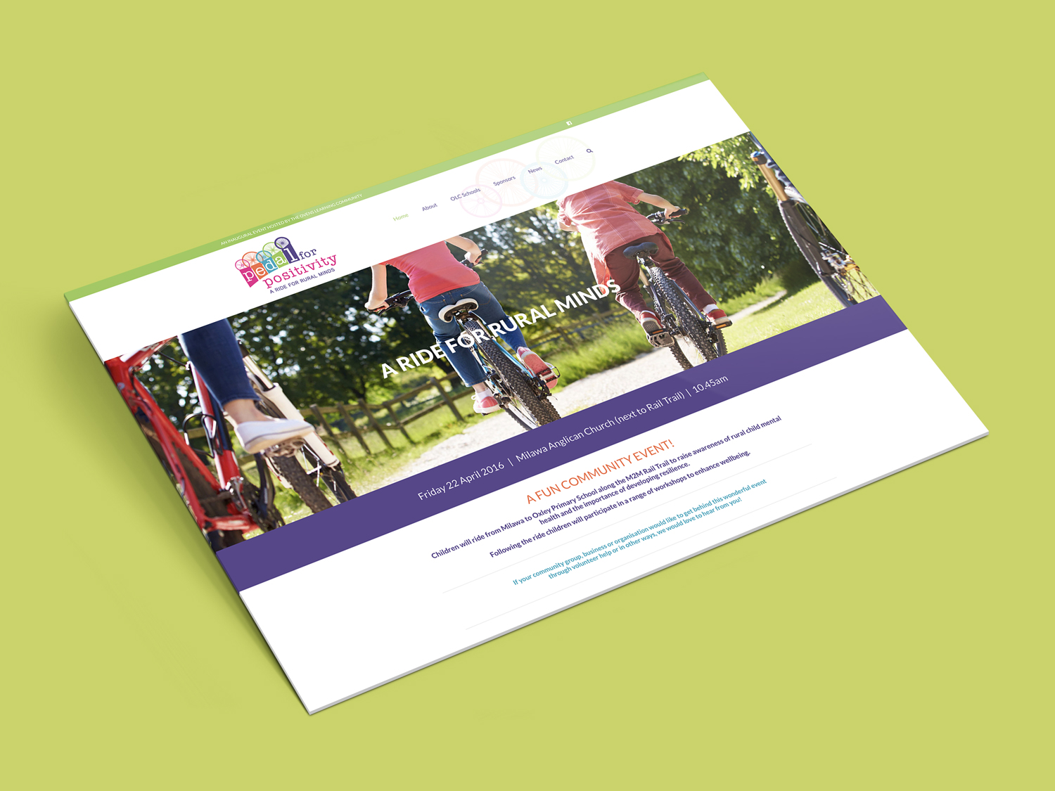 Purple Possum Design – Web Design Wangaratta – Pedal for Positivity